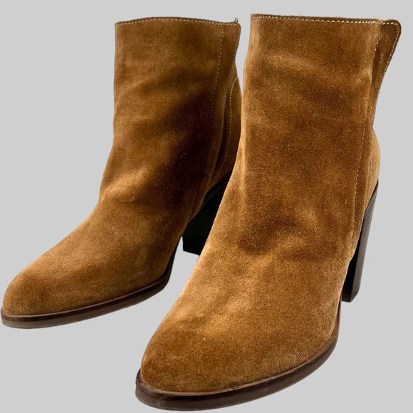 DOLCE VITA Suede Ankle Boots The Stunna in Tan Brown Women's 9.5 - Picture 4 of 14